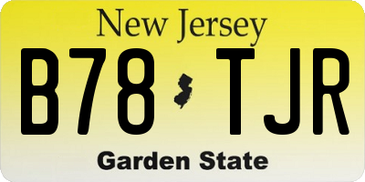 NJ license plate B78TJR