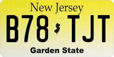 NJ license plate B78TJT