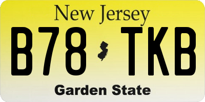 NJ license plate B78TKB
