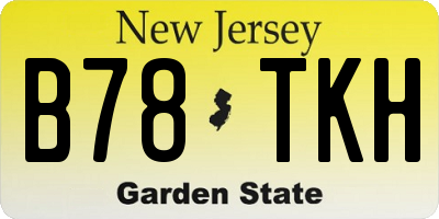 NJ license plate B78TKH