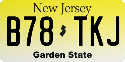 NJ license plate B78TKJ