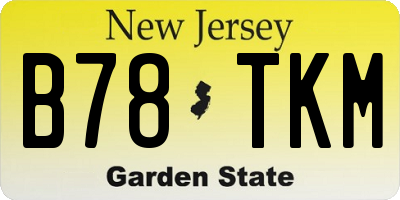 NJ license plate B78TKM