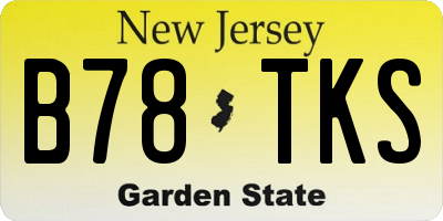 NJ license plate B78TKS