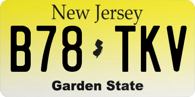 NJ license plate B78TKV