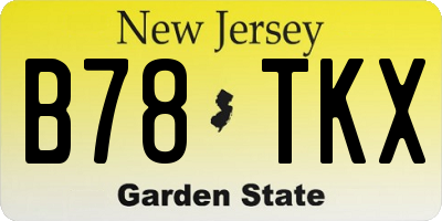 NJ license plate B78TKX