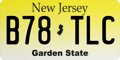 NJ license plate B78TLC