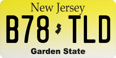 NJ license plate B78TLD