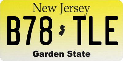 NJ license plate B78TLE