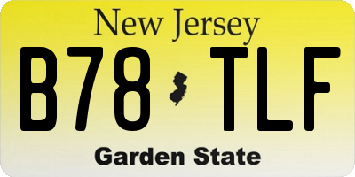 NJ license plate B78TLF