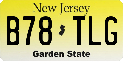 NJ license plate B78TLG