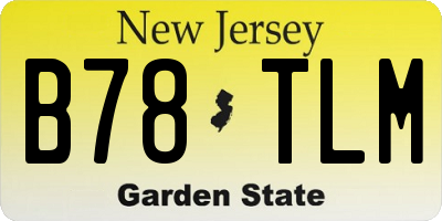 NJ license plate B78TLM