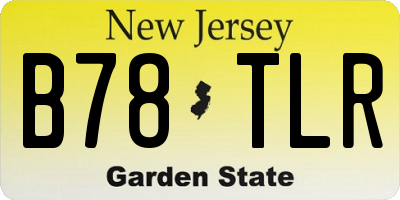 NJ license plate B78TLR