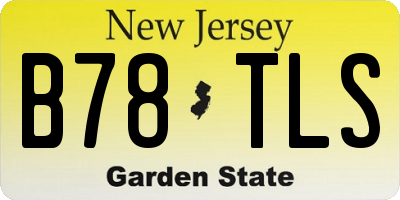 NJ license plate B78TLS