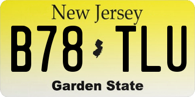 NJ license plate B78TLU