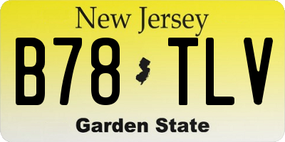NJ license plate B78TLV