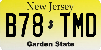 NJ license plate B78TMD