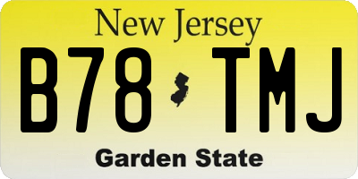 NJ license plate B78TMJ