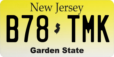 NJ license plate B78TMK
