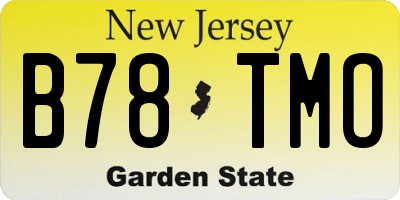 NJ license plate B78TMO