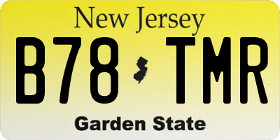 NJ license plate B78TMR
