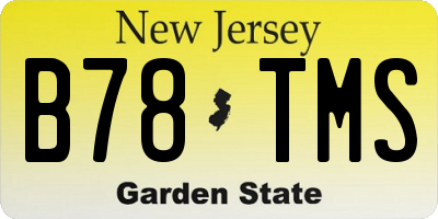 NJ license plate B78TMS