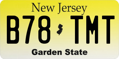 NJ license plate B78TMT