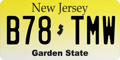 NJ license plate B78TMW