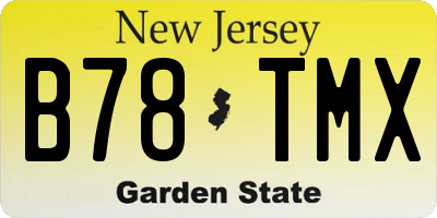 NJ license plate B78TMX