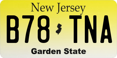 NJ license plate B78TNA