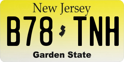 NJ license plate B78TNH