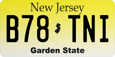 NJ license plate B78TNI