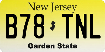NJ license plate B78TNL
