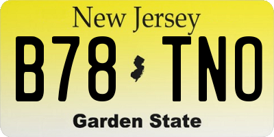 NJ license plate B78TNO