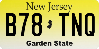 NJ license plate B78TNQ