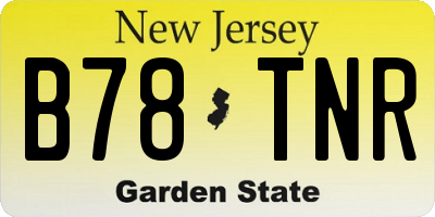 NJ license plate B78TNR