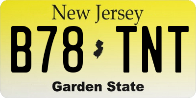 NJ license plate B78TNT