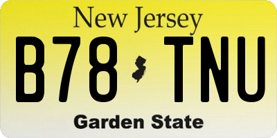 NJ license plate B78TNU
