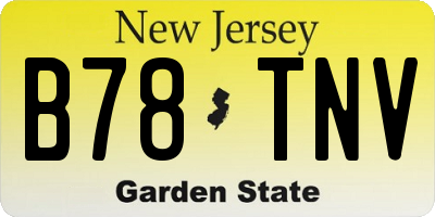NJ license plate B78TNV