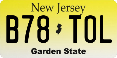 NJ license plate B78TOL