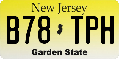 NJ license plate B78TPH
