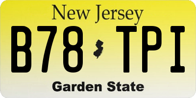 NJ license plate B78TPI