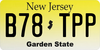 NJ license plate B78TPP