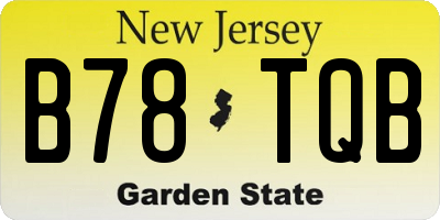 NJ license plate B78TQB