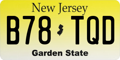 NJ license plate B78TQD