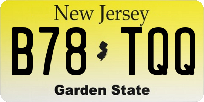 NJ license plate B78TQQ