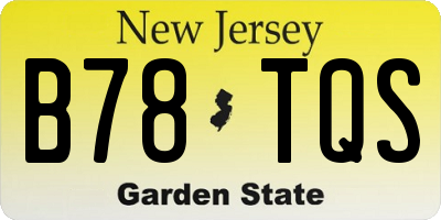 NJ license plate B78TQS