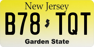 NJ license plate B78TQT