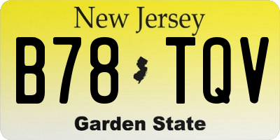 NJ license plate B78TQV