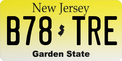 NJ license plate B78TRE
