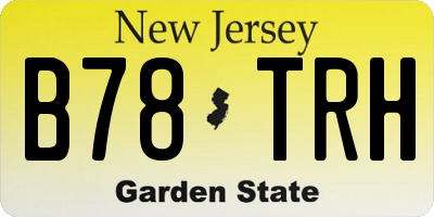 NJ license plate B78TRH